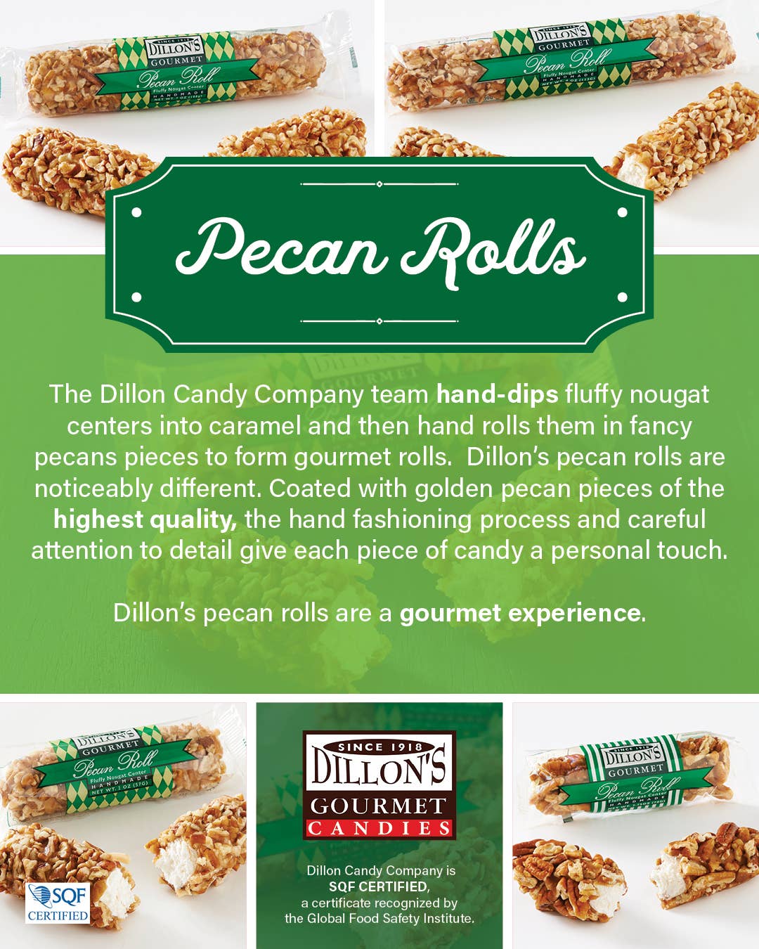 Roll, Pecan Log, 2.75 oz., Gourmet, Large Pecans