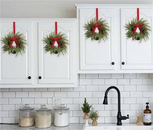 Mini Wreath - Velvet Red Bow