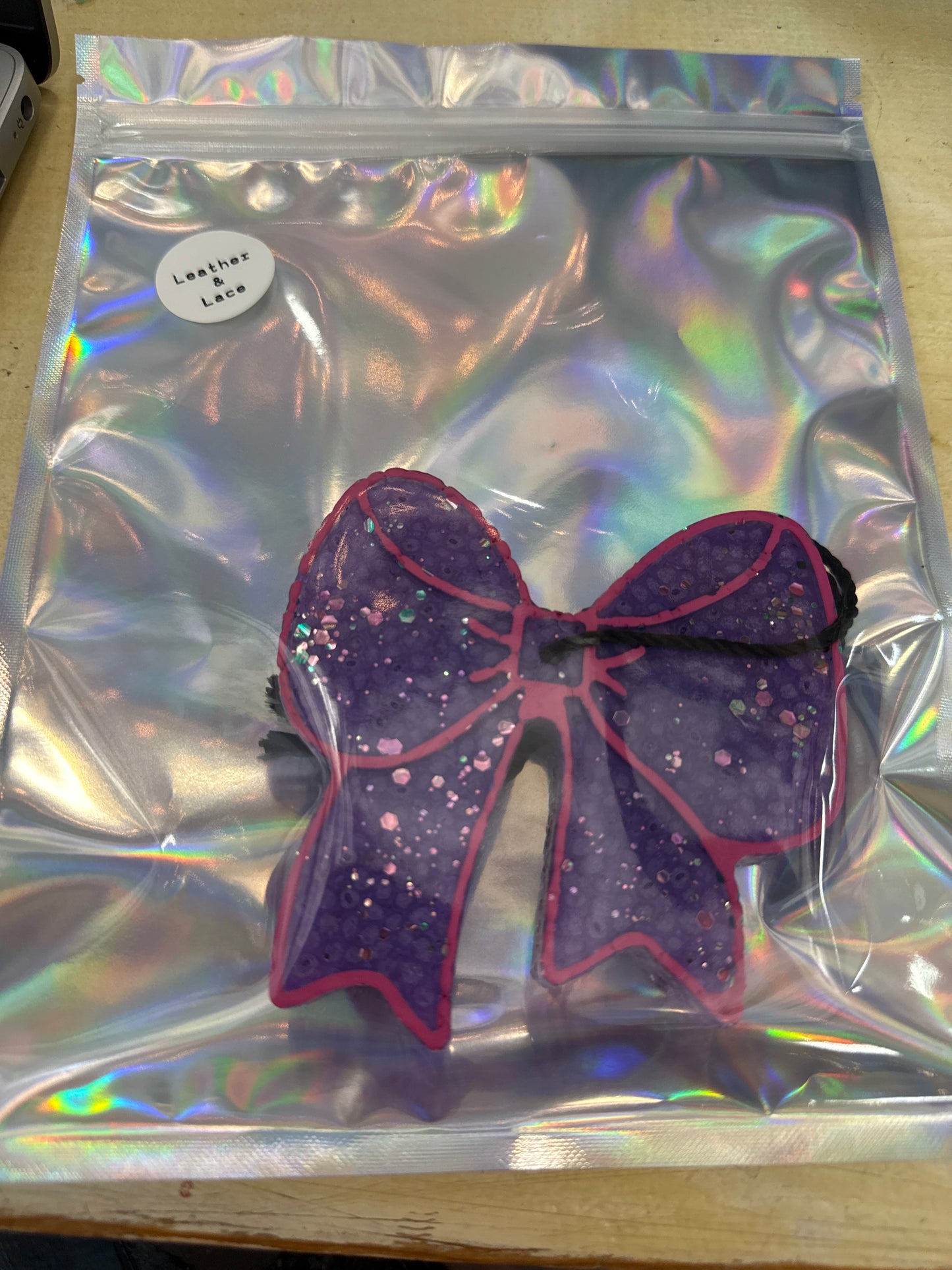 Bow Freshie - Leather & Lace