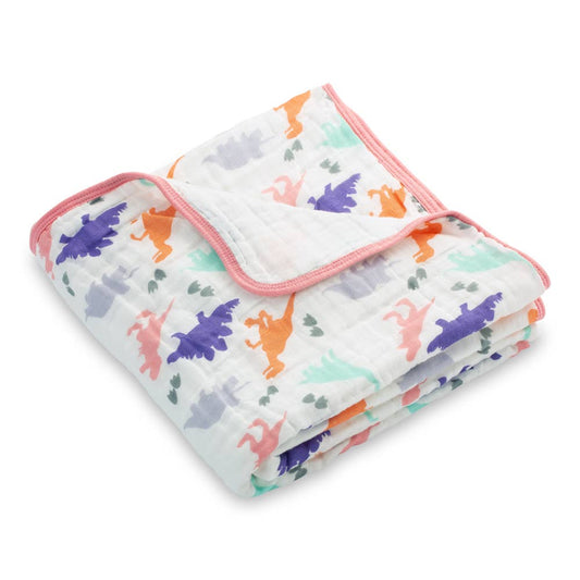 Rawr-Some Girly Baby Toddler Muslin Blanket