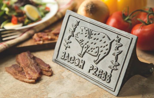 Fox Run Bacon Press, Cast Iron, 6.75" x 4" x 3"