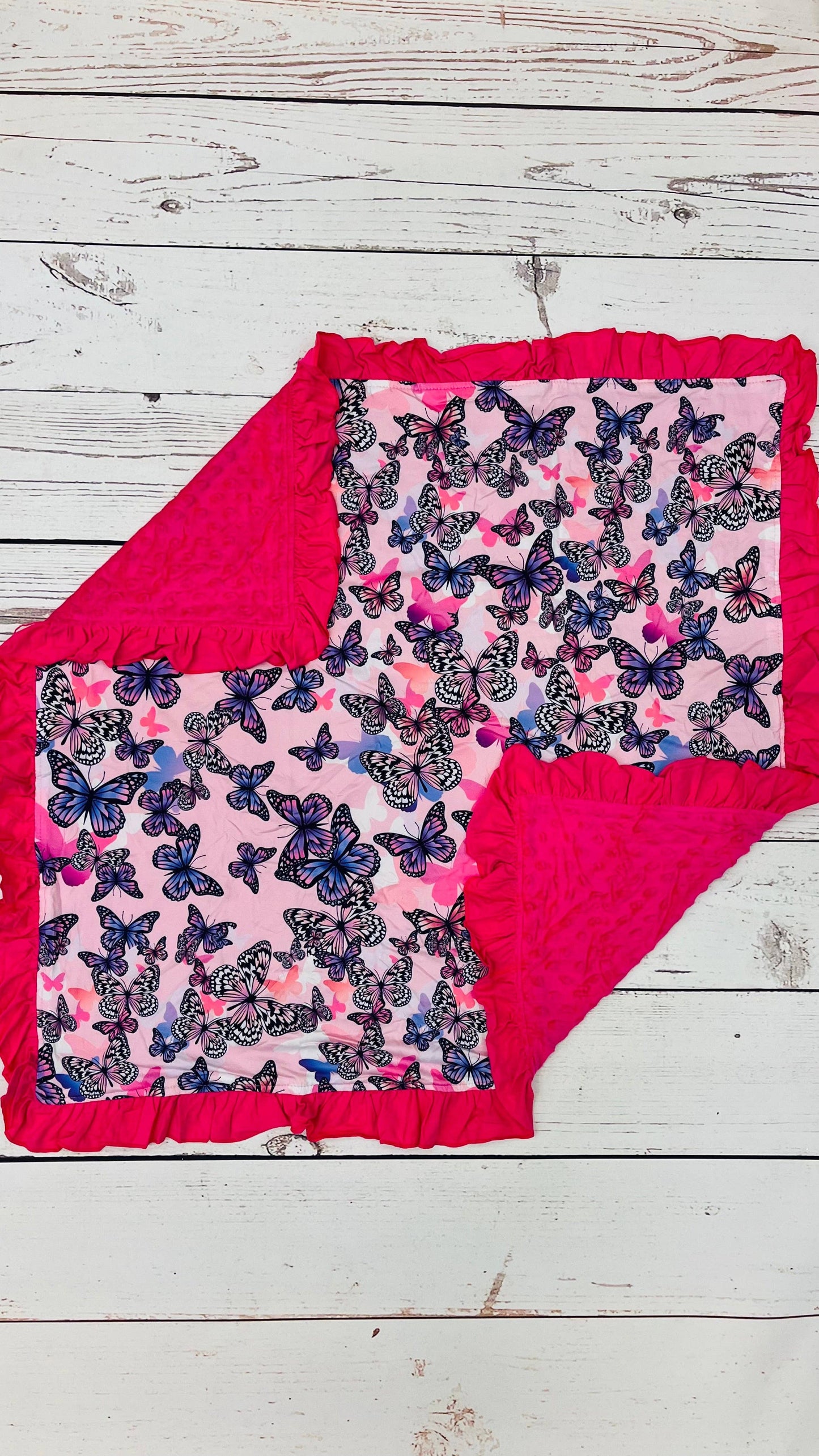Baby Ruffle Butterfly Blanket