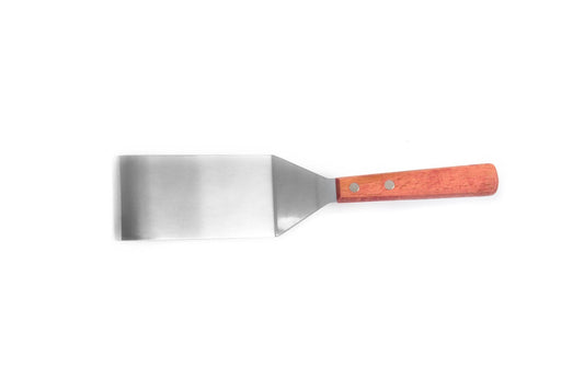 Fox Run Offset Spatula, Stainless Steel with Wood Handle, 9"