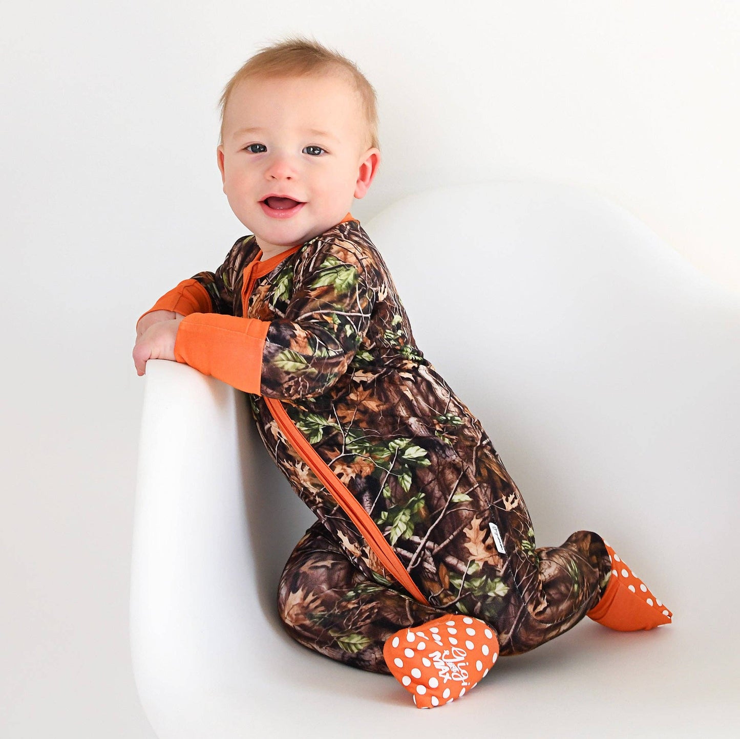 Hunter Camo ZIP Sleepies Little Bamboo Baby Outfit