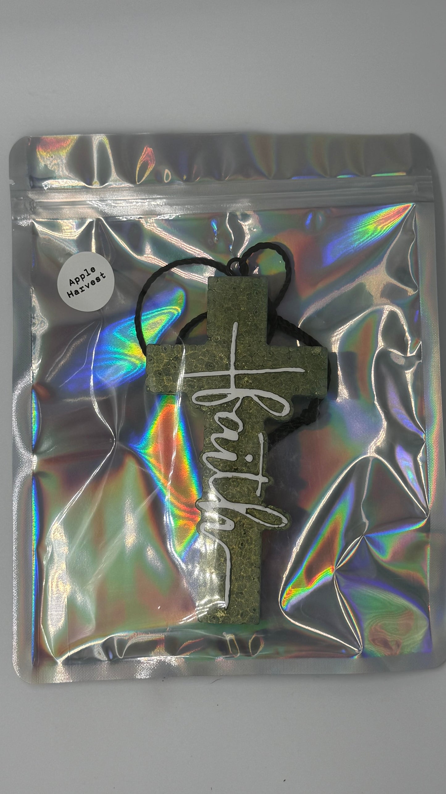 Faith Cross Car Freshie- Apple Harvest Scent