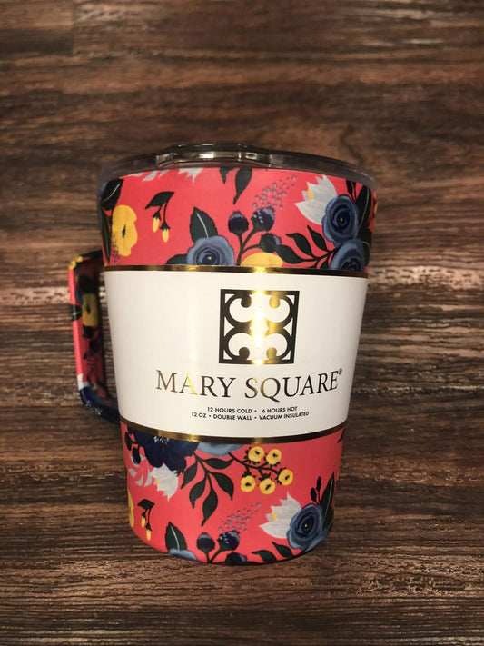 Floral Insulated Handled Mug