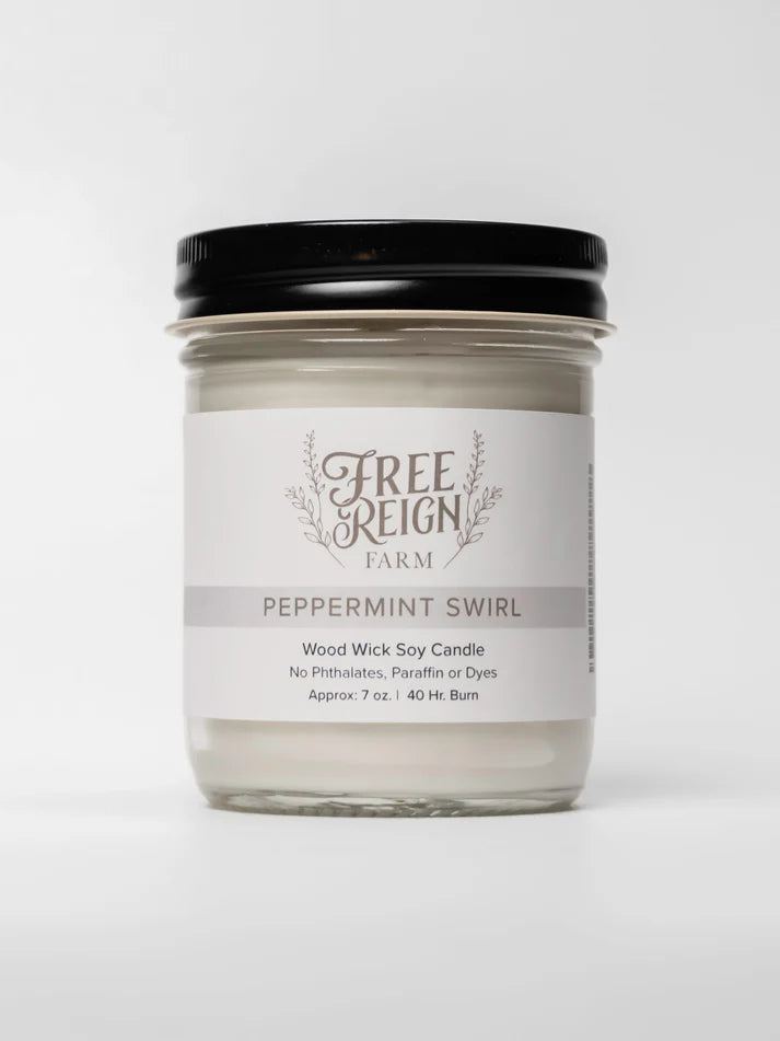 Free Reign Peppermint Swirl 7oz Candle