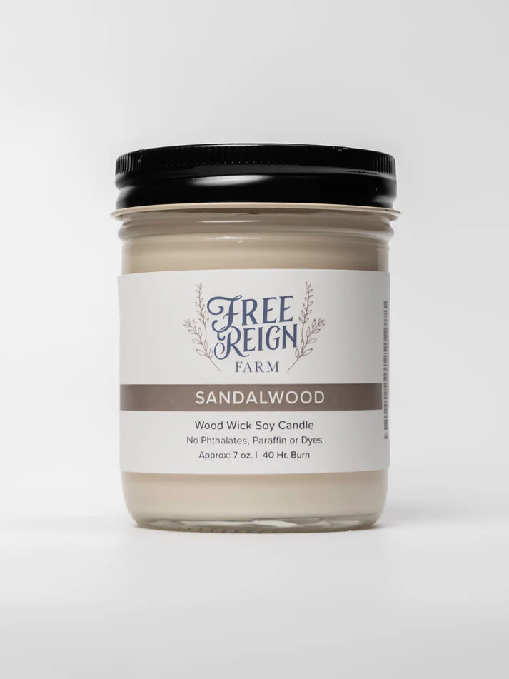Free Reign Sandalwood Candle 7oz Candle
