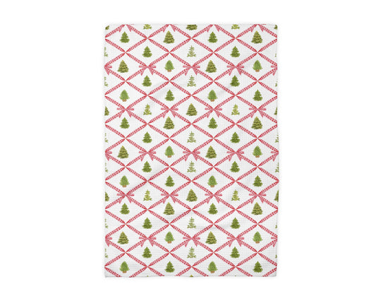 Christmas Towel Tree Plaid Bow Holiday Home Decor 2026