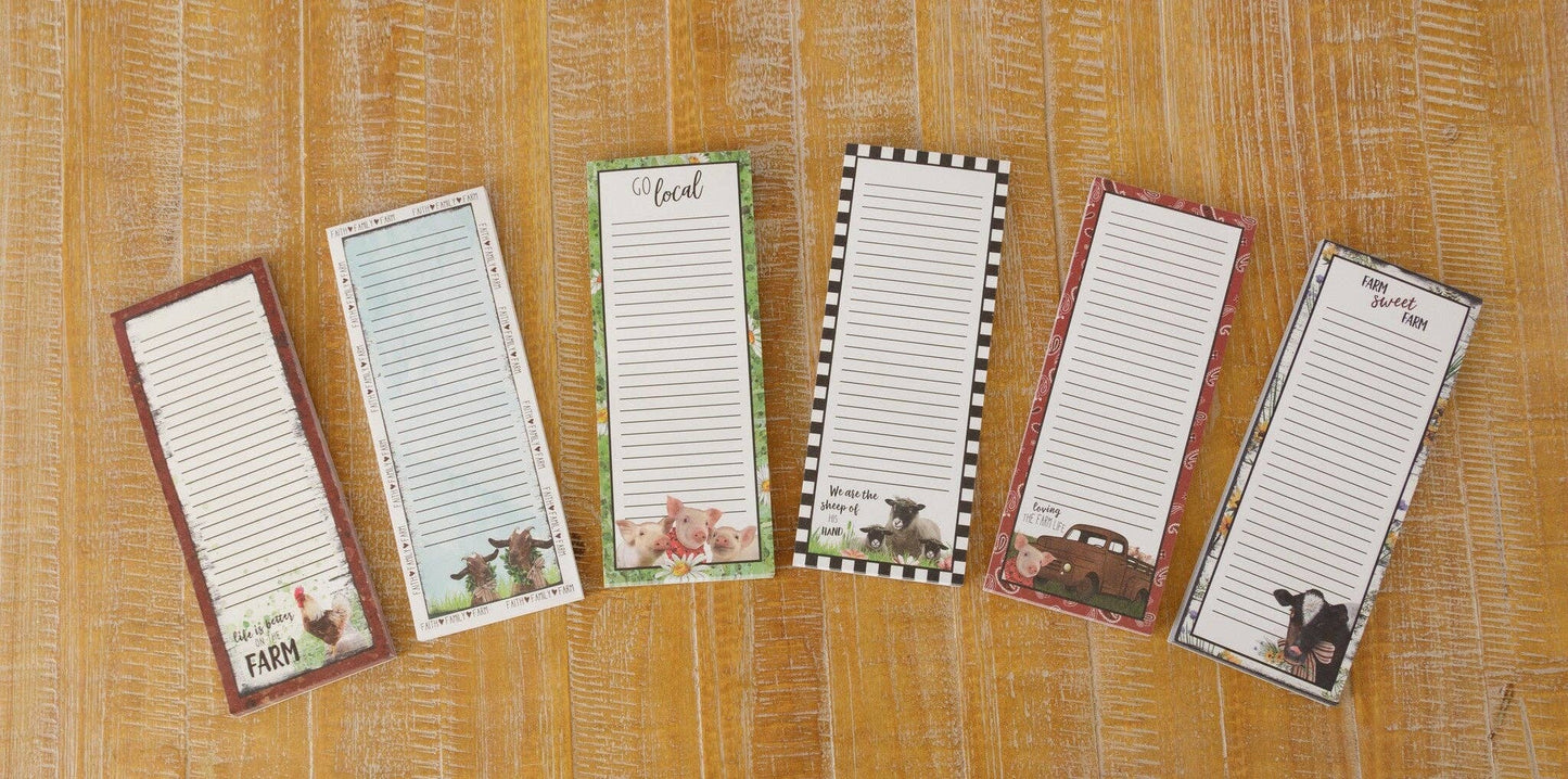 Magnetic Notepad - Farm Animals