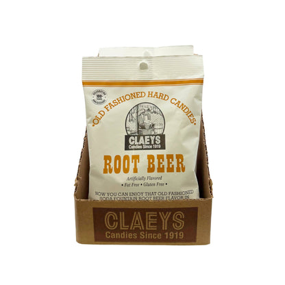 Claeys Old Fashioned Hard Candy Root Beer Drop 6oz Bag,