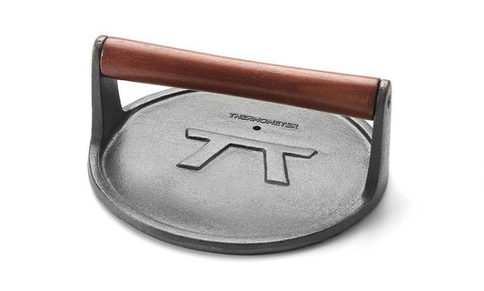 Outset Cast Iron Round Grill Press, 8" x 3.25"