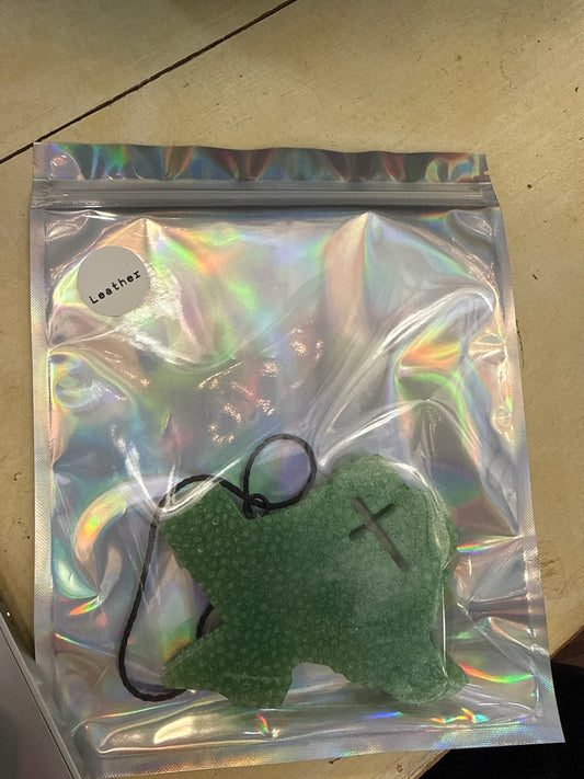 Texas Shaped w/ Cross Freshie - Leather