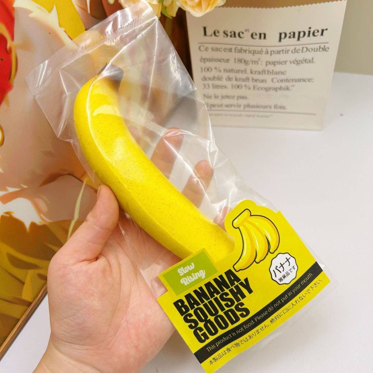 New Simulation Banana Squishy Slow Rising Stress Relief Squeeze Toy