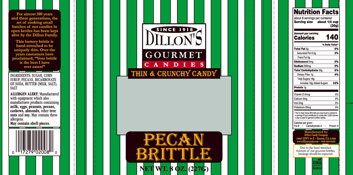 Brittle, Pecan, 8 oz Snack Tray,