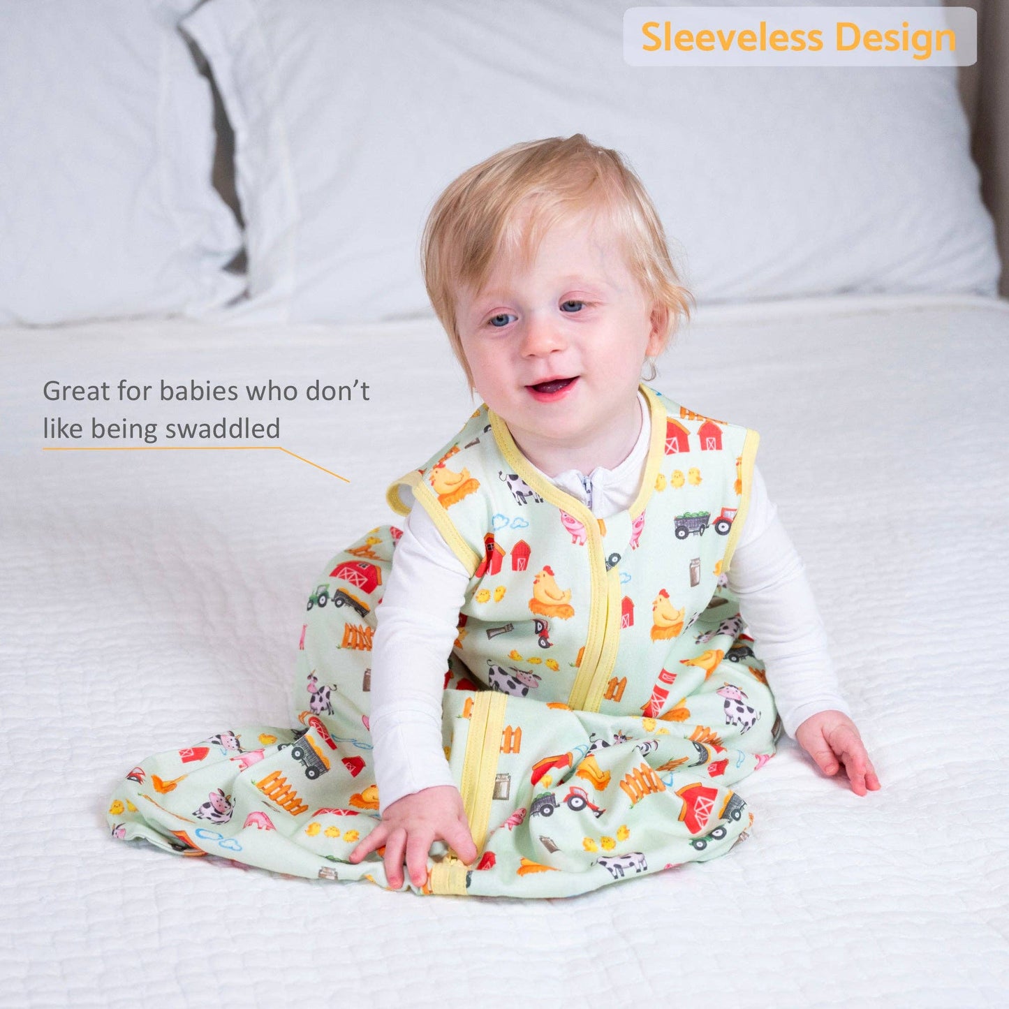 Little Farmer Baby Sleep Sack, 100% Organic Cotton