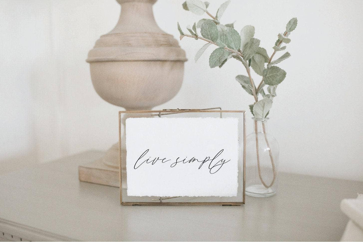 Glass Table Frames & Cards - Live Simply | Housewarming Gift