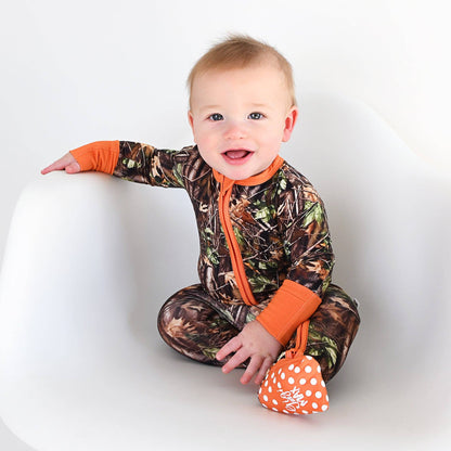 Hunter Camo ZIP Sleepies Little Bamboo Baby Outfit