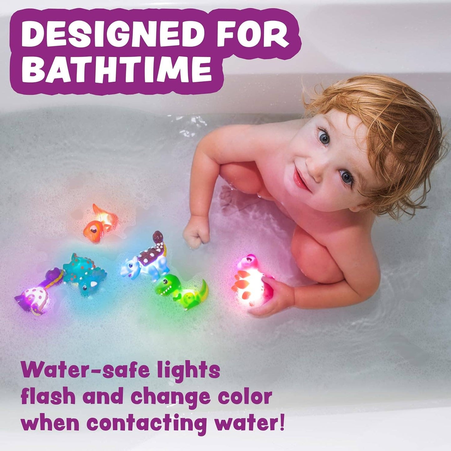 Tub Works® Dinos™ Dinosaur Light Up Bath Toys, 6 Pack