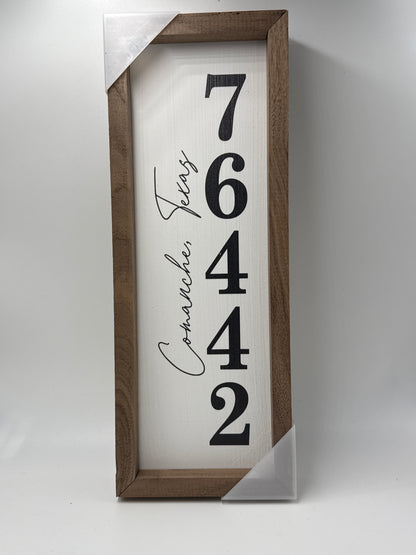Personalized 76442 Comanche Texas Vertical White