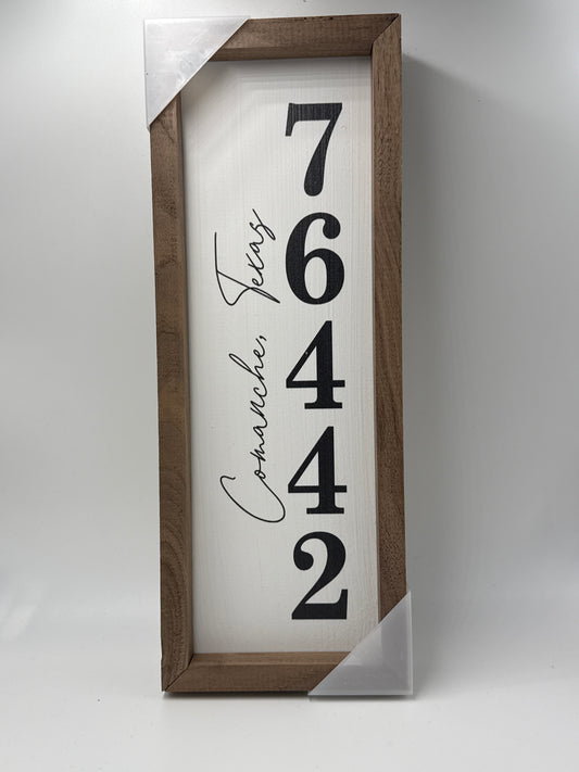 Personalized 76442 Comanche Texas Vertical White