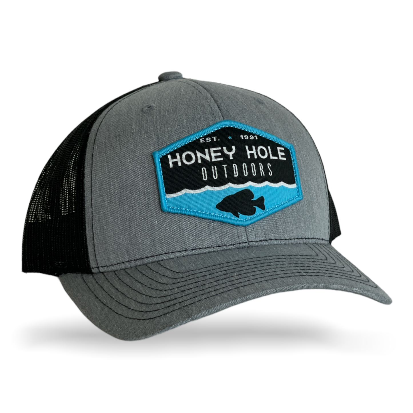 Snapback - Crappie Hex - Heather Grey/Black