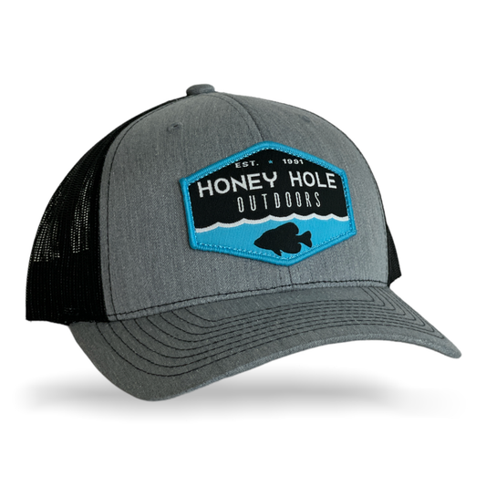 Snapback - Crappie Hex - Heather Grey/Black
