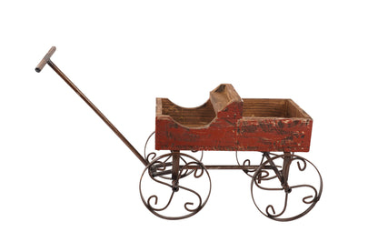 Rustic Wooden Wagon-Garden Planter