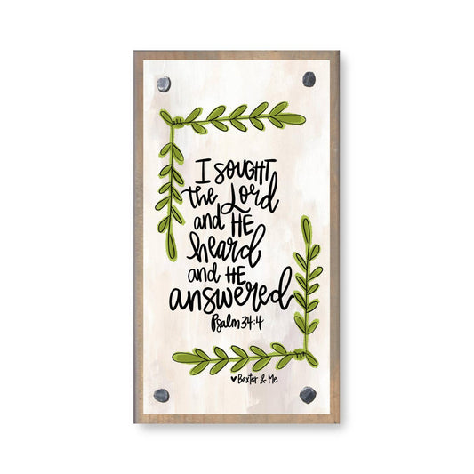 Sought the Lord Driftwood Happy Block