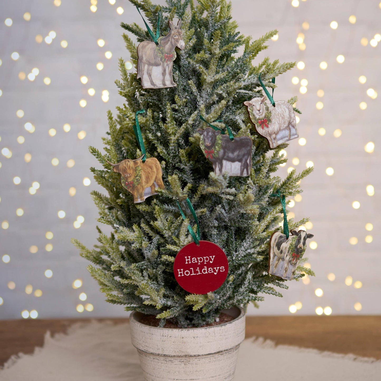 Christmas Animal Mini Ornament Set