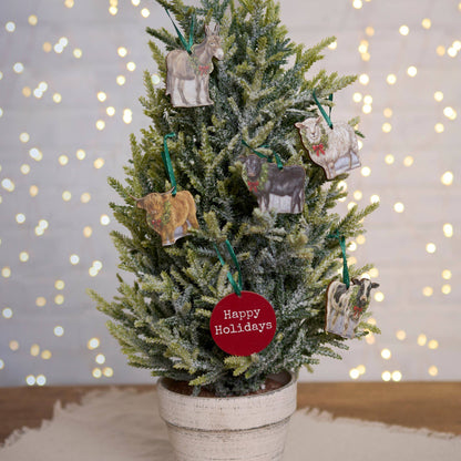 Christmas Animal Mini Ornament Set