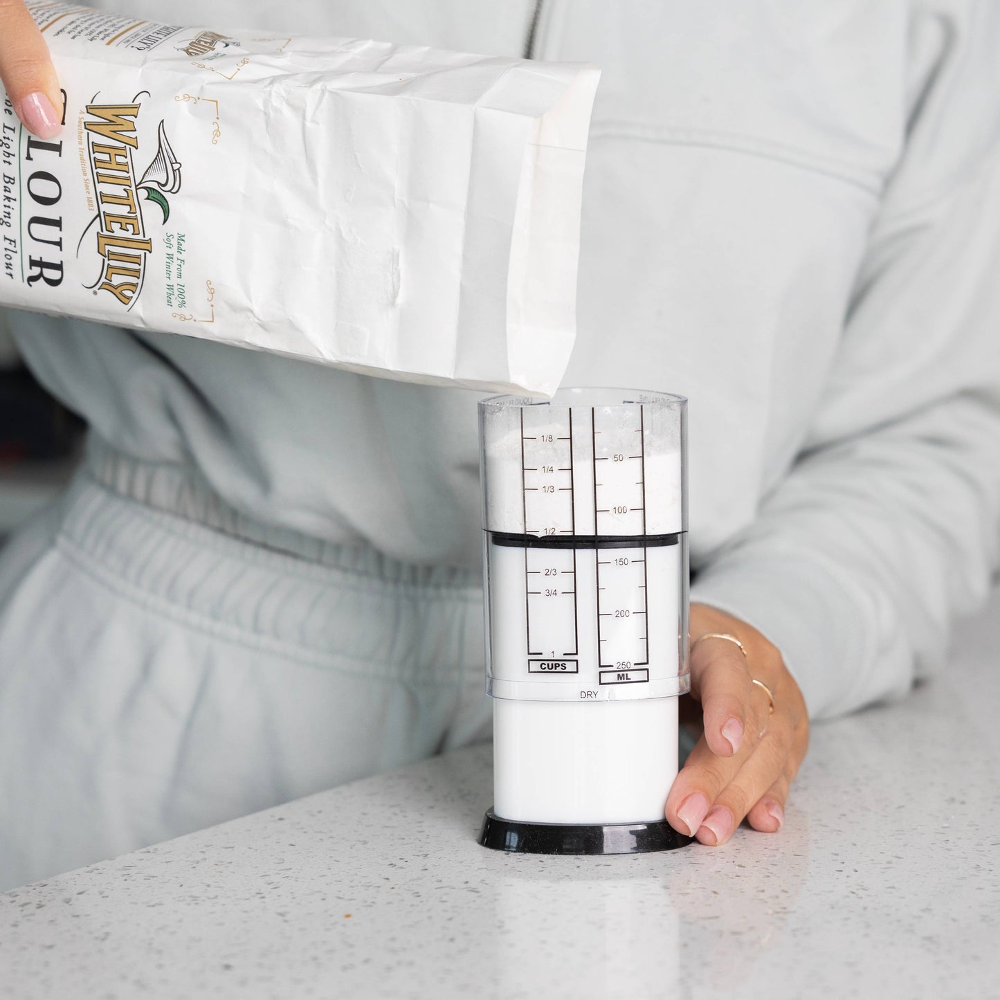 KitchenArt 1 Cup Tri Adjust A-Cup, Adjustable Measuring Cup