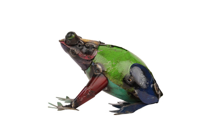 Colorful Metal Frog-Garden-Handmade-Yard Art