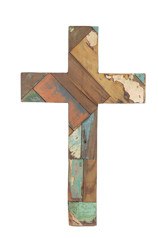 Reclaimed Wood Large Cross-Wall Decor-11x17 inch-Large Cross