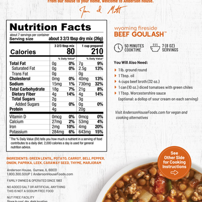Wyoming Fireside Beef Goulash Mix
