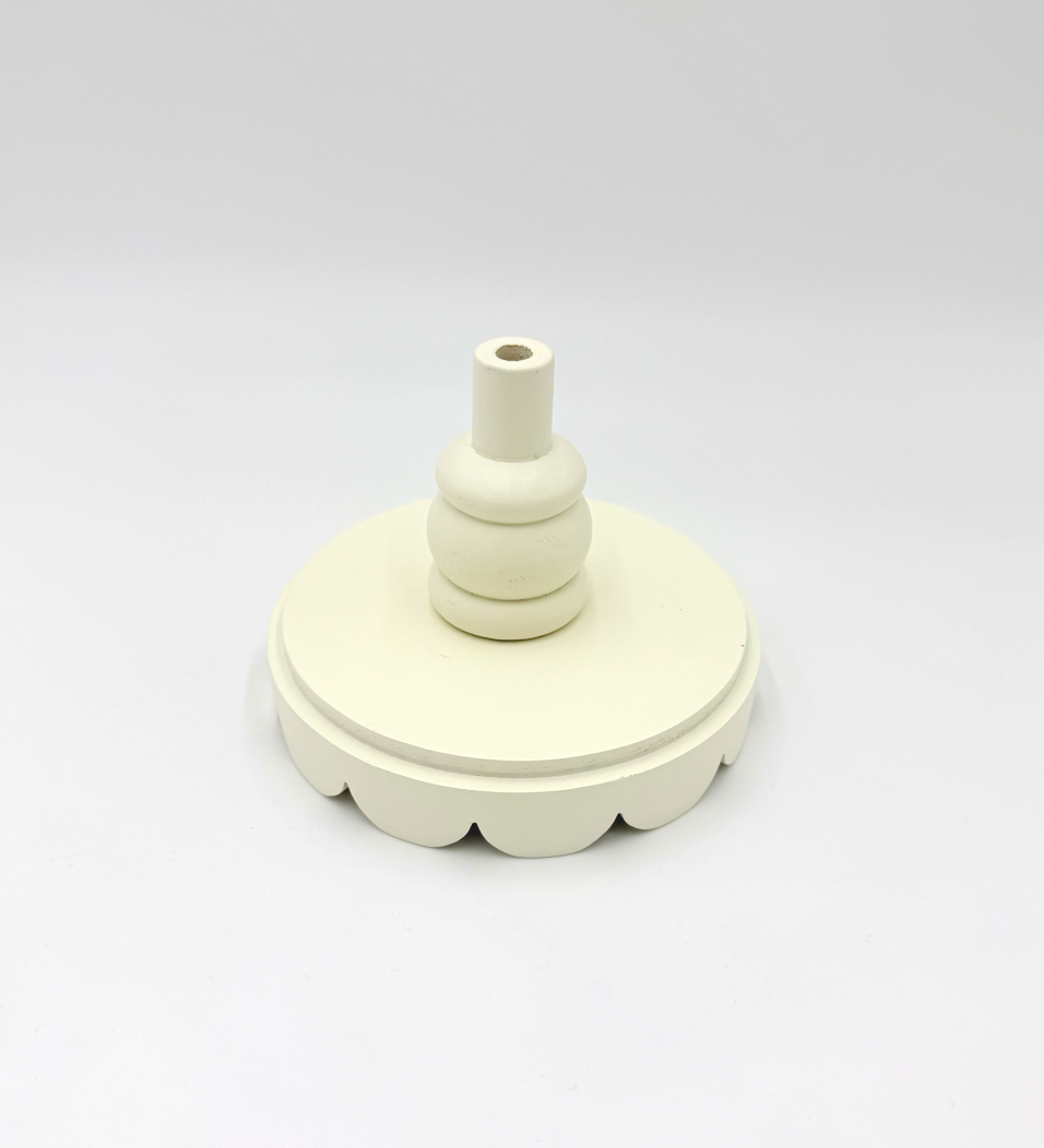 White Scalloped Topper Base Only