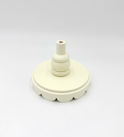 White Scalloped Topper Base Only