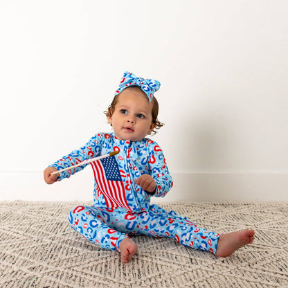 Kinsley Leopard Ruffle Zip Bamboo