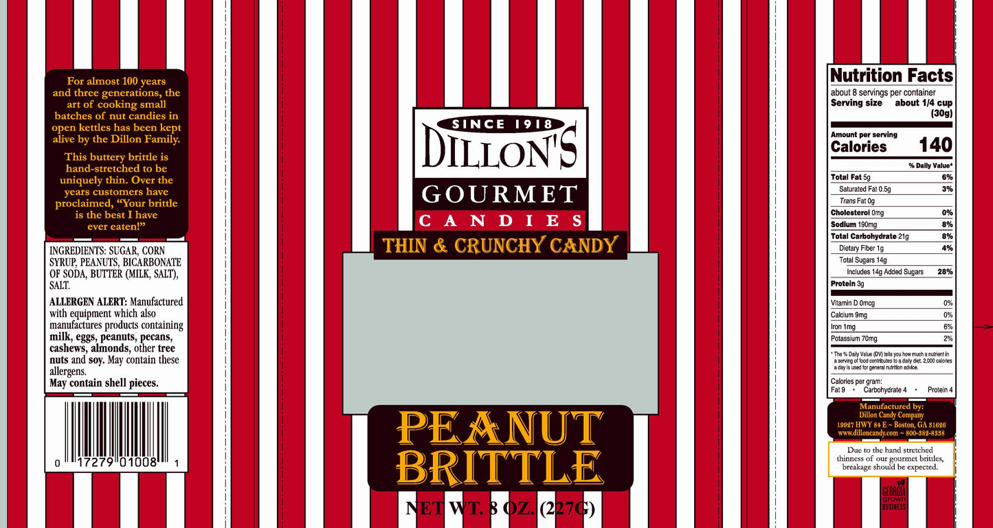 Brittle, Peanut, 8 oz Snack Tray,