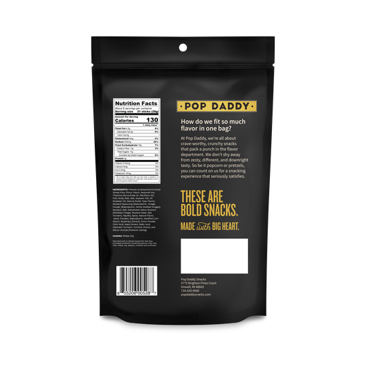 Pop Daddy – Yellow Mustard Seasoned Pretzels 7.5oz