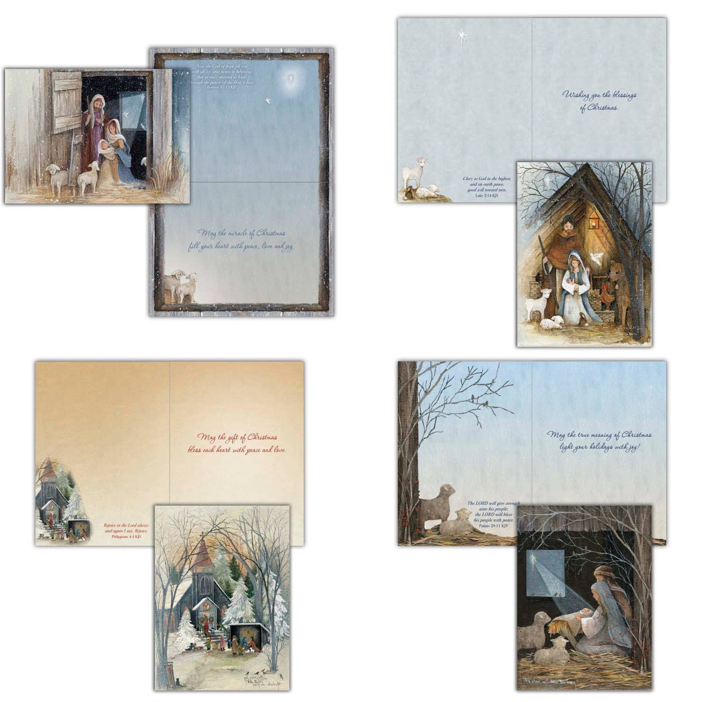 Religious Boxed Christmas Cards, Holy Night, KJV