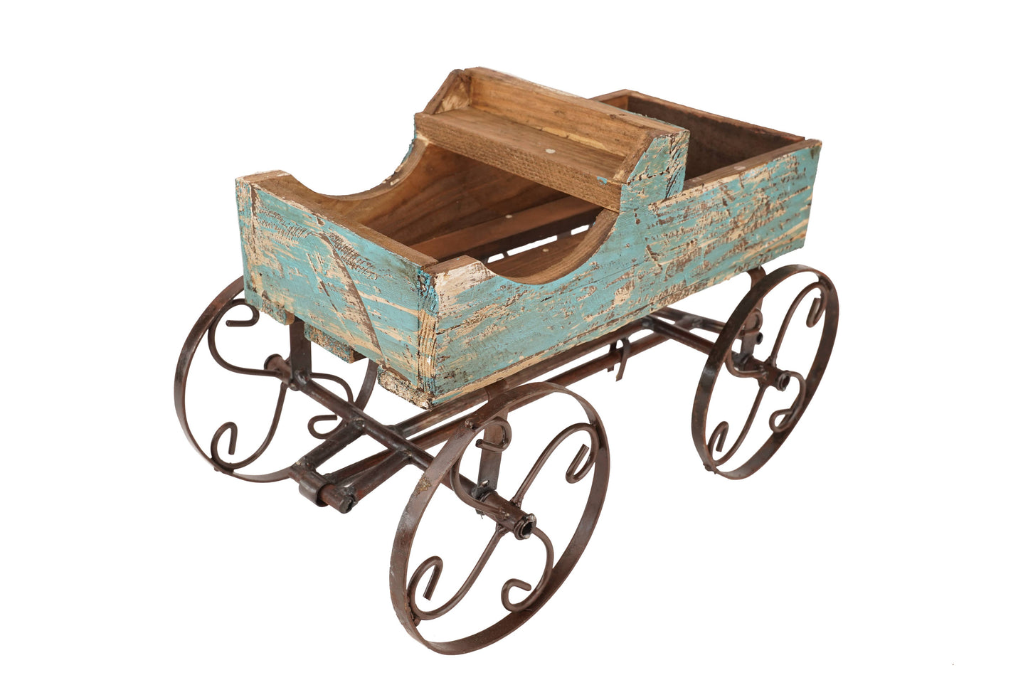 Rustic Wooden Wagon-Garden Planter