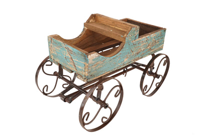 Rustic Wooden Wagon-Garden Planter