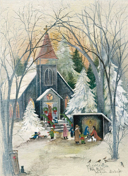Religious Boxed Christmas Cards, Holy Night, KJV