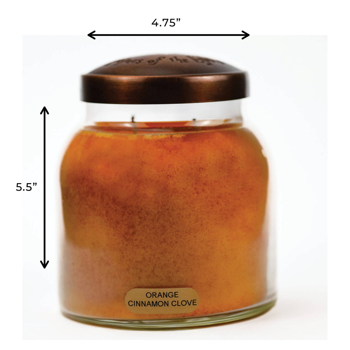 Orange Cinnamon Clove – 34oz Holiday Scented Jar Candle