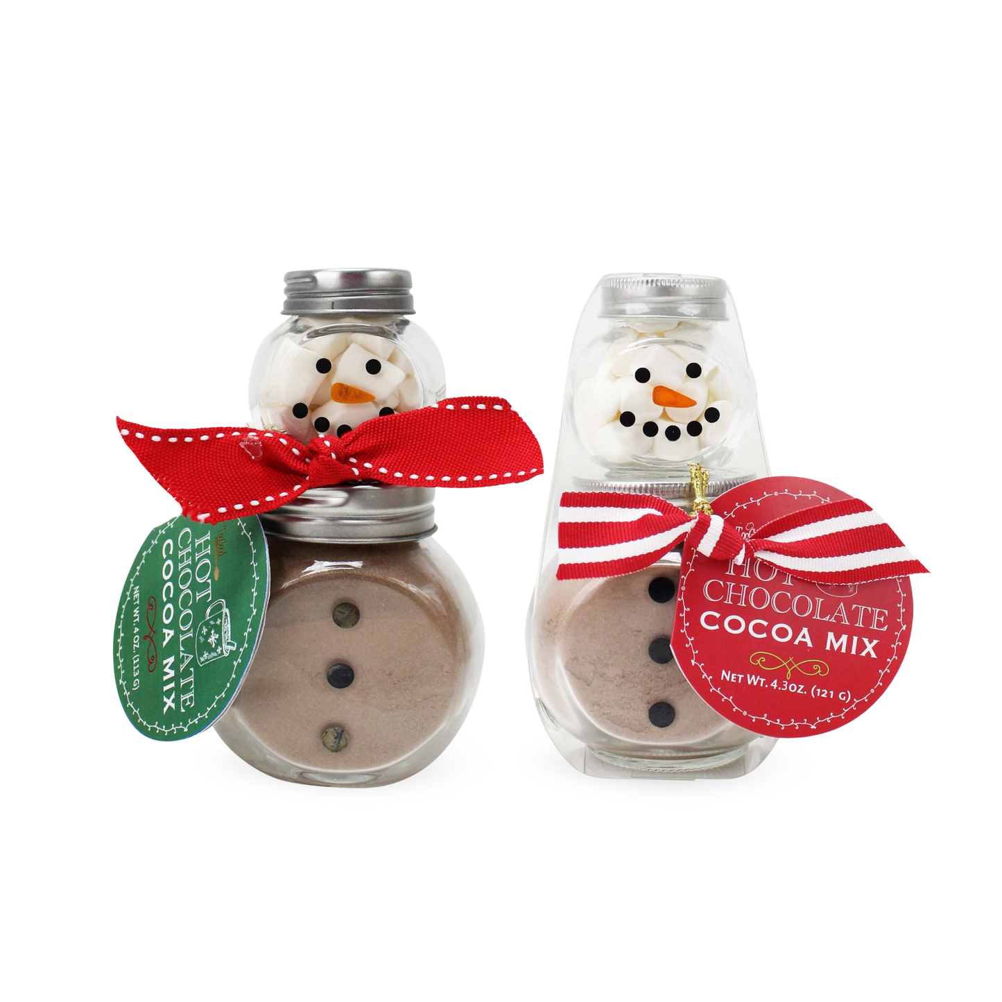 2 Stack Glass Jar - Snowman Cocoa Set