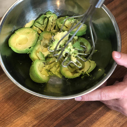 Fox Run 2-in-1 Mixer Stainless Steel Potato Masher, 10.5"