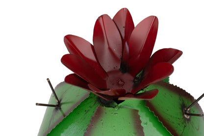 Barrel Metal Cactus-Garden-Desert-Barrel-Green