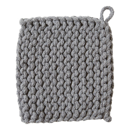 Crochet Trivet Potholder Gray Cotton Everyday
