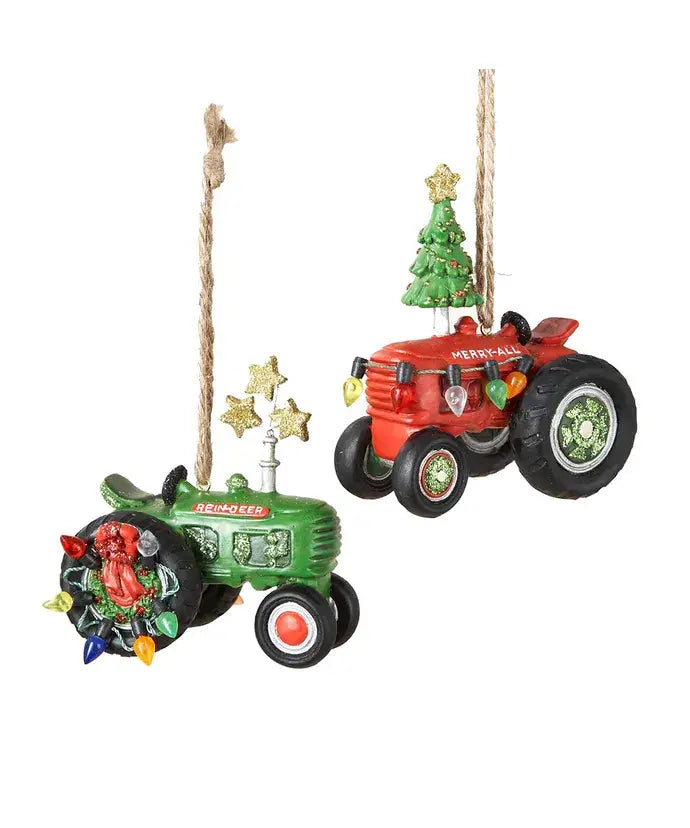 3.25"RESIN TRACTOR ORNAMENT
